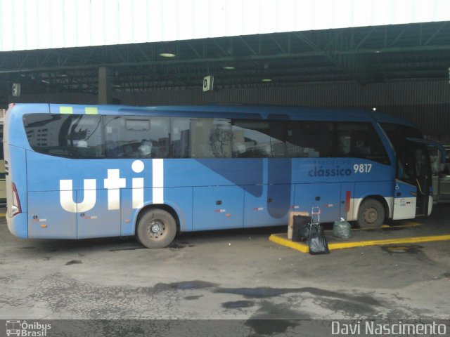 UTIL - União Transporte Interestadual de Luxo 9817 na cidade de Conselheiro Lafaiete, Minas Gerais, Brasil, por Davi Nascimento. Número da foto: #2116413.