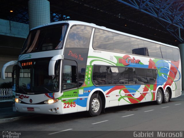 Auto Viação Critur 2245 na cidade de Porto Alegre, Rio Grande do Sul, Brasil, por Gabriel  Morosoli. Número da foto: #2117659.