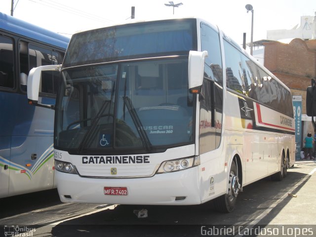Auto Viação Catarinense 2515 na cidade de Aparecida, São Paulo, Brasil, por Gabriel Cardoso Lopes. Número da foto: #2118531.