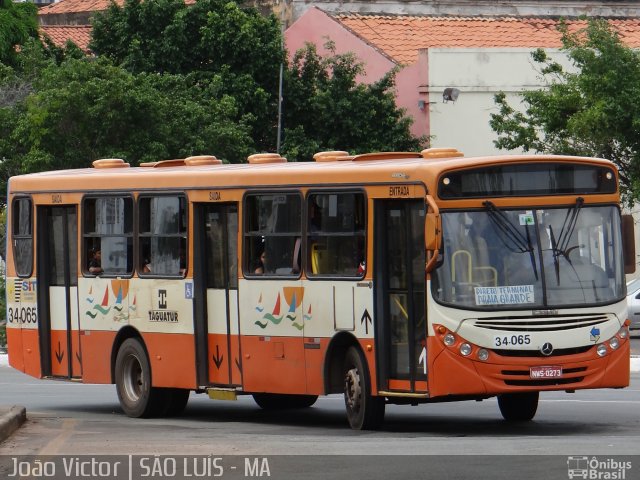 Taguatur - Taguatinga Transporte e Turismo 34-065 na cidade de São Luís, Maranhão, Brasil, por João Victor. ID da foto: 2118181.