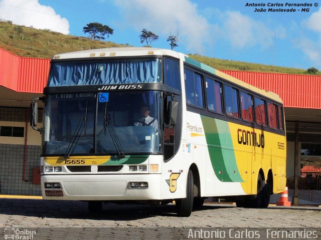 Empresa Gontijo de Transportes 15655 na cidade de João Monlevade, Minas Gerais, Brasil, por Antonio Carlos Fernandes. ID da foto: 2119519.