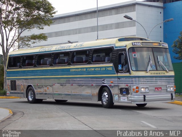 Viação Cometa 7455 na cidade de São Paulo, São Paulo, Brasil, por Cristiano Soares da Silva. Número da foto: #2120267.