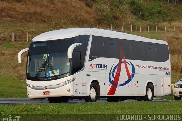 AT Tour - Autran Transportes e Turismo 1420 na cidade de , por EDUARDO - SOROCABUS. Número da foto: #2119926.