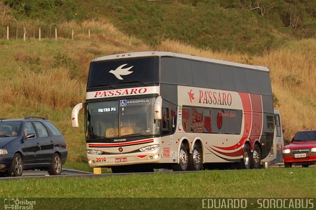 Pássaro Prata Transportadora Turística 2010 na cidade de Sorocaba, São Paulo, Brasil, por EDUARDO - SOROCABUS. Número da foto: #2119920.