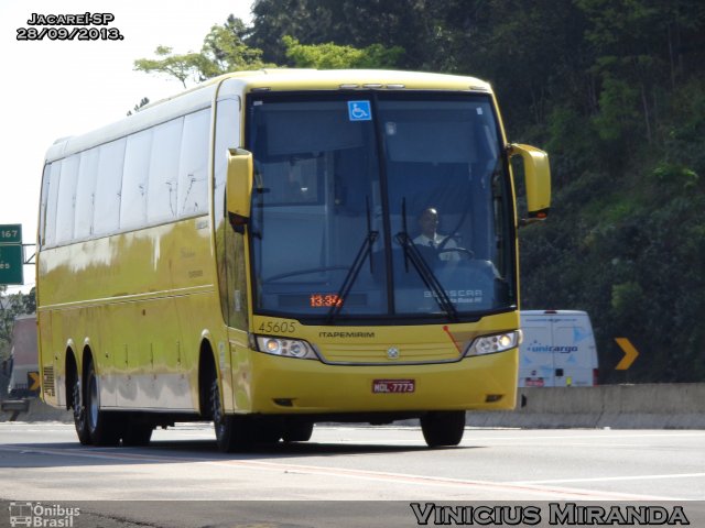 Viação Itapemirim 45605 na cidade de Jacareí, São Paulo, Brasil, por Vinicius Miranda. ID da foto: 2085808.