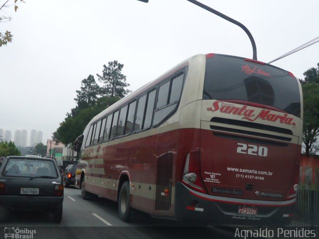 Santa Maria Fretamento e Turismo > Transportes Santa Maria(SP) 220 na cidade de São Bernardo do Campo, São Paulo, Brasil, por Agnaldo Penides. Número da foto: #2086827.