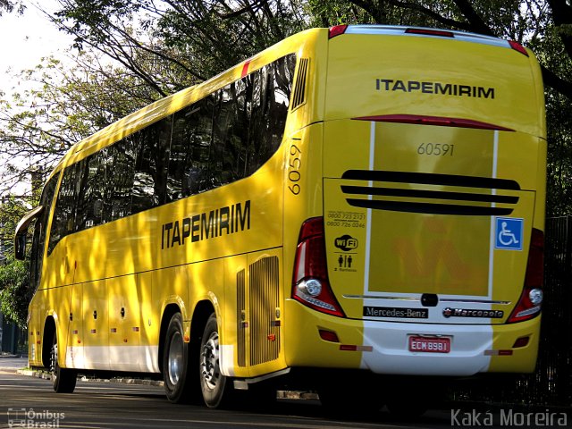 Viação Itapemirim 60591 na cidade de São Paulo, São Paulo, Brasil, por Krayon Klein. Número da foto: #2122485.