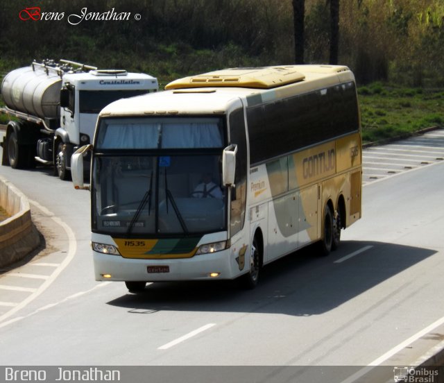 Empresa Gontijo de Transportes 11535 na cidade de Juatuba, Minas Gerais, Brasil, por Breno  Jonathan. ID da foto: 2122106.