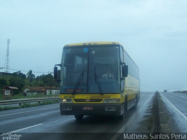 Viação Itapemirim 45309 na cidade de Nossa Senhora do Socorro, Sergipe, Brasil, por Matheus Santos Pena. ID da foto: 2121412.