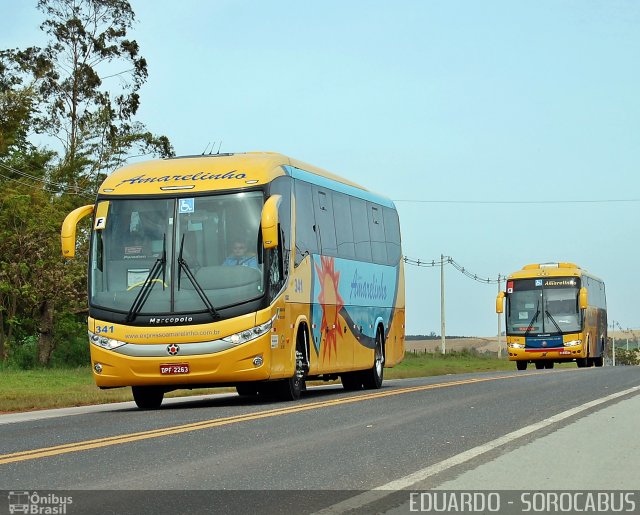 Expresso Amarelinho 341 na cidade de Itararé, São Paulo, Brasil, por EDUARDO - SOROCABUS. Número da foto: #2122505.