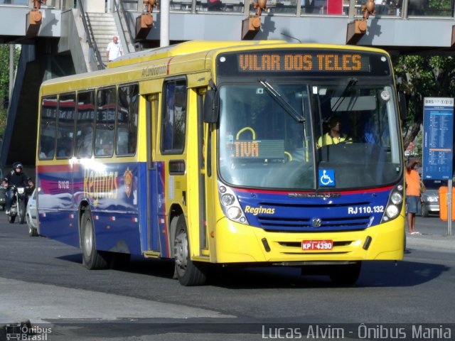 Auto Viação Reginas RJ 110.132 na cidade de Rio de Janeiro, Rio de Janeiro, Brasil, por Lucas Alvim. ID da foto: 2124503.