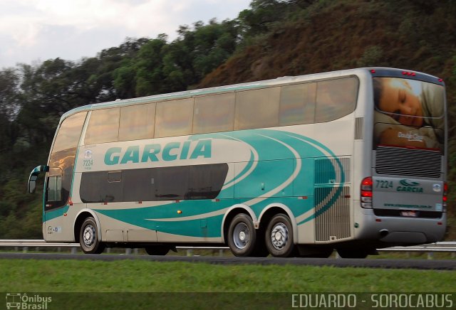 Viação Garcia 7224 na cidade de Sorocaba, São Paulo, Brasil, por EDUARDO - SOROCABUS. ID da foto: 2124473.