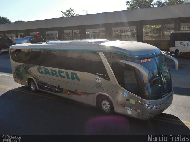 Viação Garcia 7406 na cidade de Ribeirão Preto, São Paulo, Brasil, por Marcio Freitas. Número da foto: #2123646.