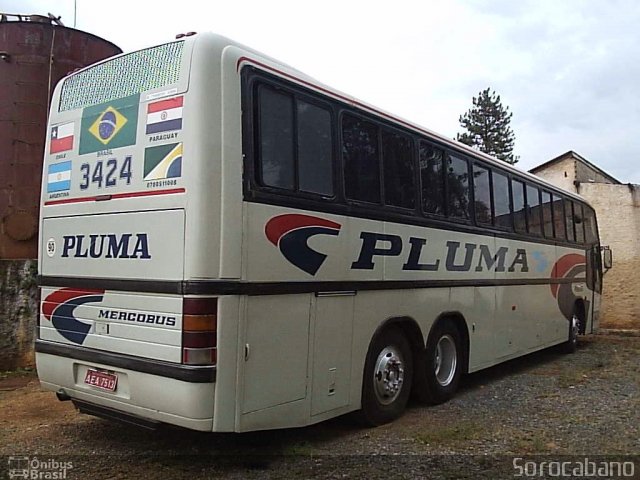 Pluma Conforto e Turismo 3424 na cidade de Taquarivaí, São Paulo, Brasil, por Elias  Junior. Número da foto: #2126903.