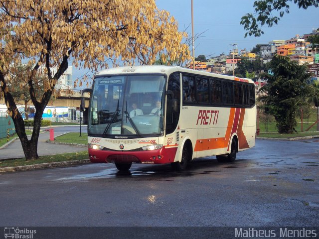 Viação Pretti 6200 na cidade de Vitória, Espírito Santo, Brasil, por Matheus Mendes. Número da foto: #2128689.