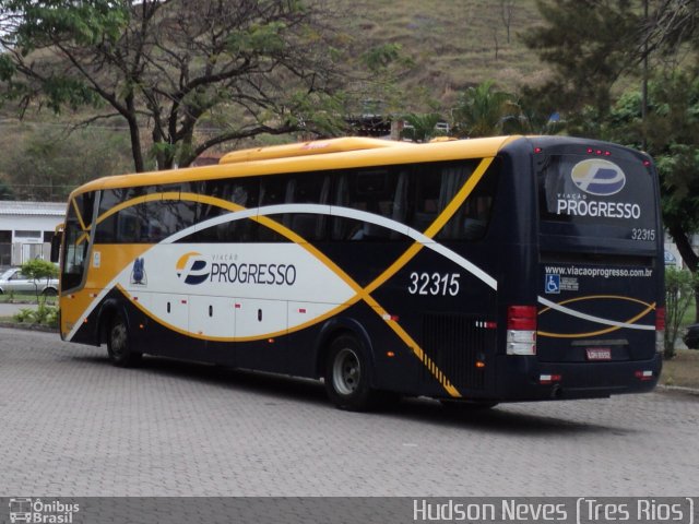 Viação Progresso 32315 na cidade de Três Rios, Rio de Janeiro, Brasil, por Hudson Neves. Número da foto: #2131533.