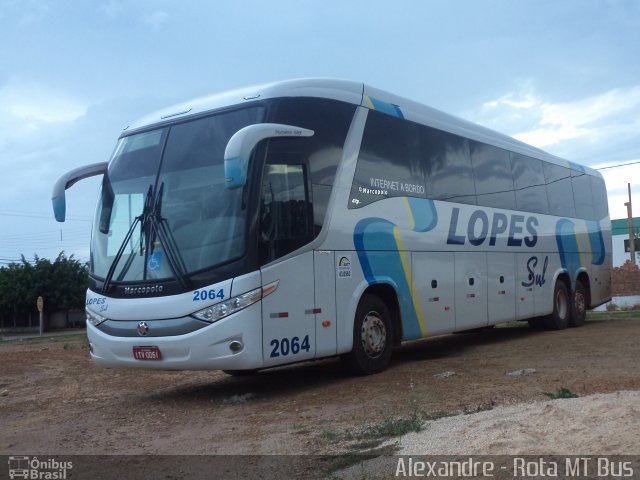 LopeSul Transportes - Lopes e Oliveira Transportes e Turismo - Lopes Sul 2064 na cidade de Primavera do Leste, Mato Grosso, Brasil, por Alexandre Rodrigo. Número da foto: #2130029.