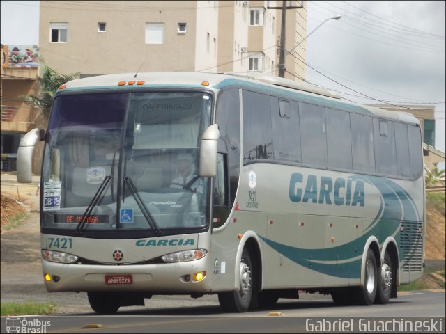 Viação Garcia 7421 na cidade de Imbaú, Paraná, Brasil, por Gabriel Guachineski. Número da foto: #2132926.