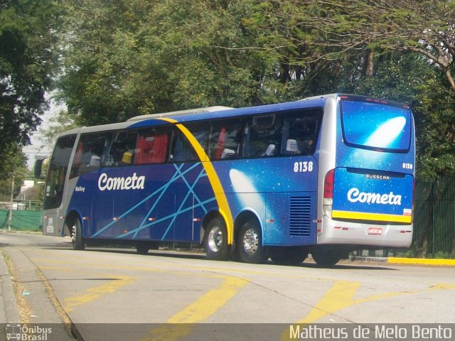 Viação Cometa 8138 na cidade de São Paulo, São Paulo, Brasil, por Matheus de Melo Bento. ID da foto: 2132606.