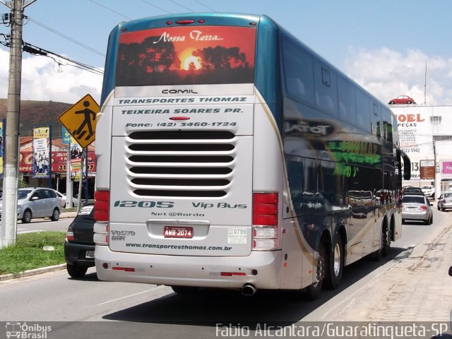 Transportes Thomaz 1205 na cidade de Guaratinguetá, São Paulo, Brasil, por Fabio Alcantara. ID da foto: 2131792.