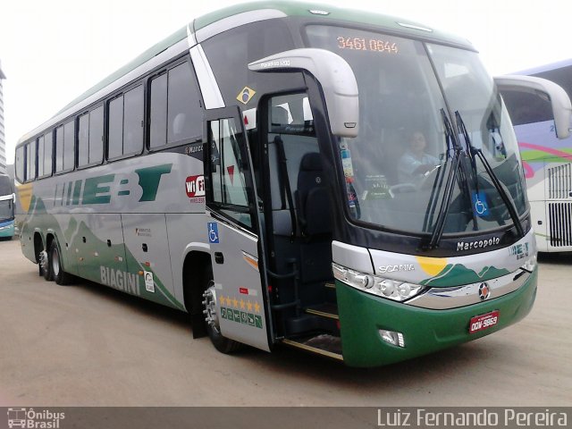 EBT - Expresso Biagini Transportes  na cidade de Aparecida, São Paulo, Brasil, por Luiz Fernando Pereira. Número da foto: #2134370.