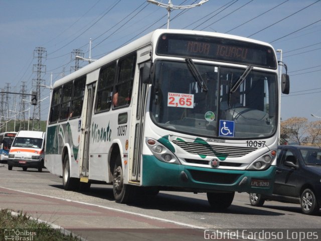Viação Mirante 10097 na cidade de Nova Iguaçu, Rio de Janeiro, Brasil, por Gabriel Cardoso Lopes. Número da foto: #2134569.