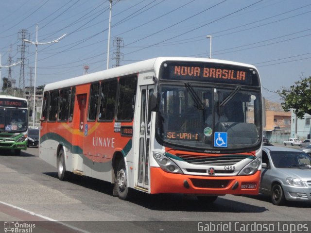 Linave Transportes 0459 na cidade de Nova Iguaçu, Rio de Janeiro, Brasil, por Gabriel Cardoso Lopes. Número da foto: #2134551.