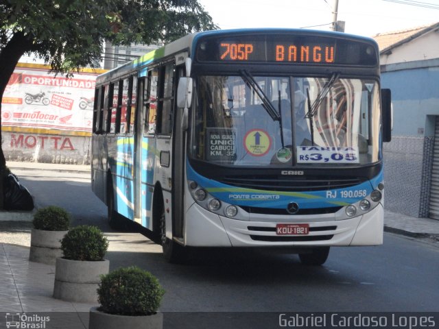 Viação Ponte Coberta RJ 190.058 na cidade de Nova Iguaçu, Rio de Janeiro, Brasil, por Gabriel Cardoso Lopes. Número da foto: #2136187.