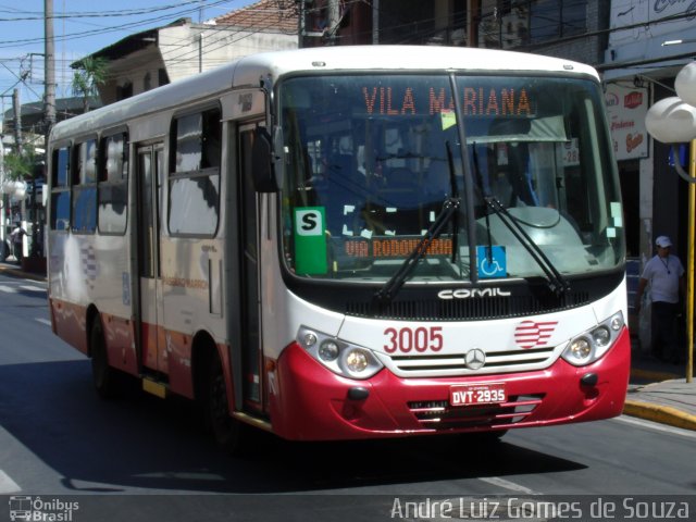 Empresa de Ônibus Pássaro Marron 3005 na cidade de Aparecida, São Paulo, Brasil, por André Luiz Gomes de Souza. Número da foto: #2136668.