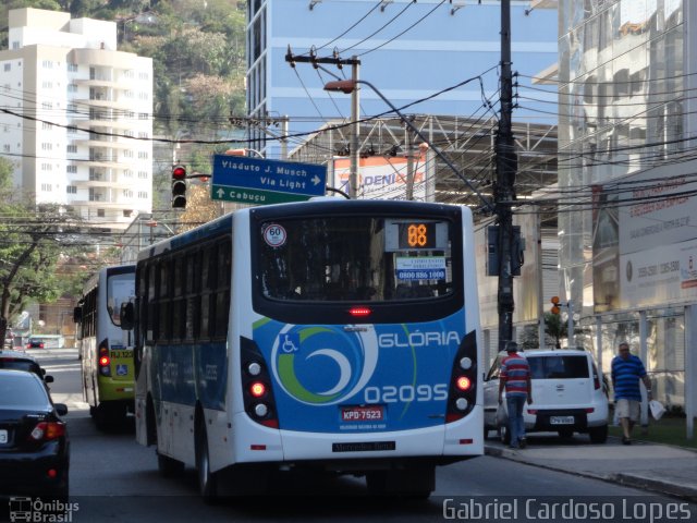 Expresso Nossa Senhora da Glória 02095 na cidade de Nova Iguaçu, Rio de Janeiro, Brasil, por Gabriel Cardoso Lopes. Número da foto: #2136210.