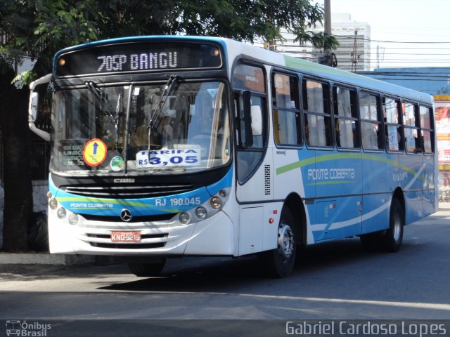 Viação Ponte Coberta RJ 190.045 na cidade de Nova Iguaçu, Rio de Janeiro, Brasil, por Gabriel Cardoso Lopes. Número da foto: #2136228.