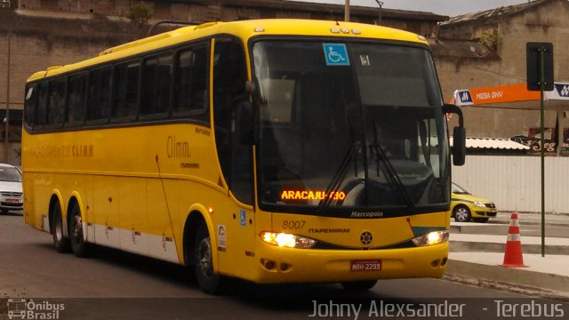 Viação Itapemirim 8007 na cidade de Rio de Janeiro, Rio de Janeiro, Brasil, por Johny Moraes. Número da foto: #2138314.