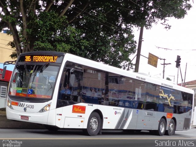 Metra - Sistema Metropolitano de Transporte 5430 na cidade de Santo André, São Paulo, Brasil, por Sandro Alves. ID da foto: 2141117.