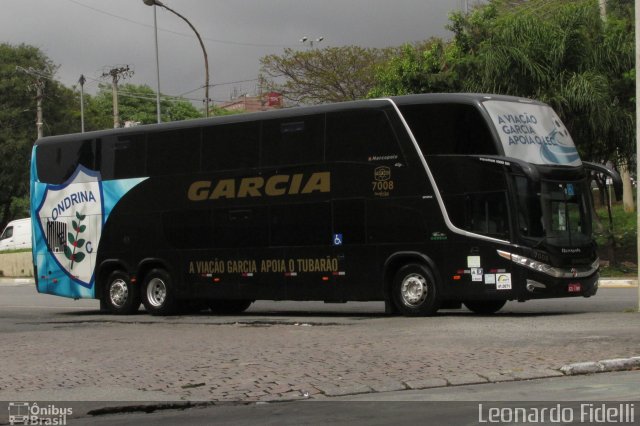 Viação Garcia 7008 na cidade de São Paulo, São Paulo, Brasil, por Leonardo Fidelli. Número da foto: #2141120.