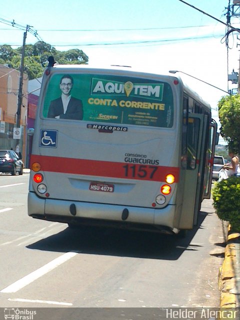 Viação Cidade Morena 1157 na cidade de Campo Grande, Mato Grosso do Sul, Brasil, por Helder Alencar. Número da foto: #2141255.
