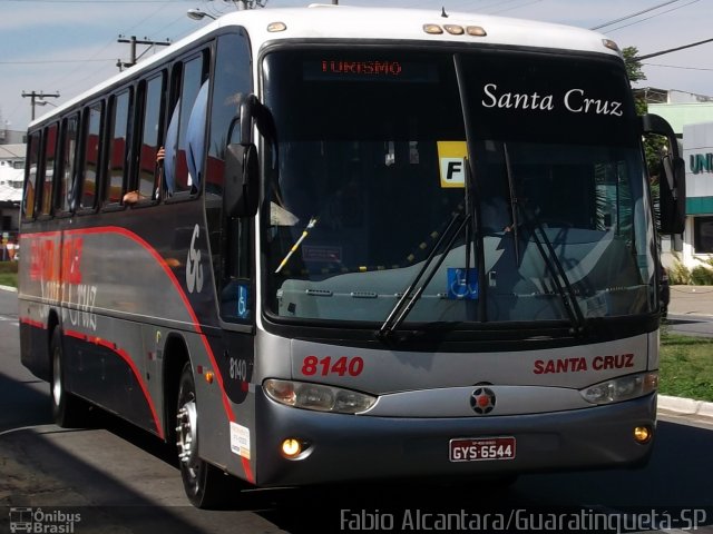 Viação Santa Cruz 8140 na cidade de Guaratinguetá, São Paulo, Brasil, por Fabio Alcantara. ID da foto: 2140651.