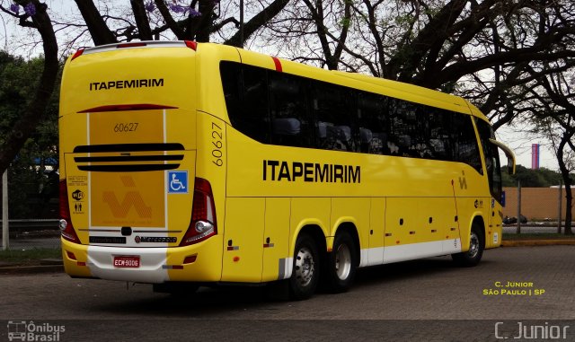 Viação Itapemirim 60627 na cidade de São Paulo, São Paulo, Brasil, por Clovis Junior. Número da foto: #2140809.