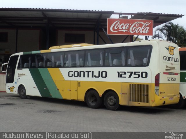 Empresa Gontijo de Transportes 12750 na cidade de Paraíba do Sul, Rio de Janeiro, Brasil, por Hudson Neves. Número da foto: #2141515.