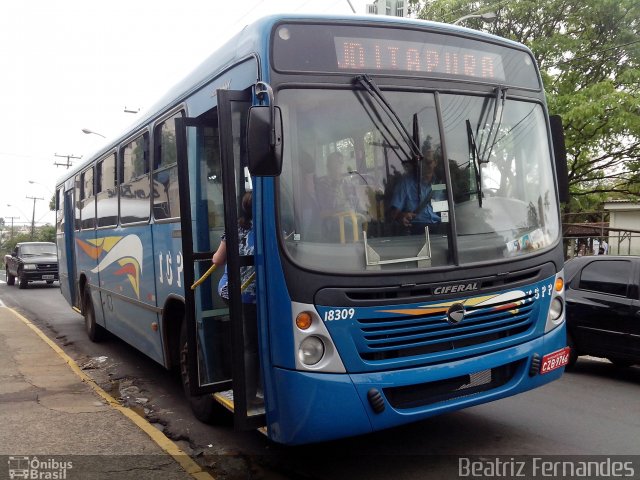 TCPP - Transporte Coletivo Presidente Prudente 18309 na cidade de Presidente Prudente, São Paulo, Brasil, por Beatriz Fernandes. Número da foto: #2088307.