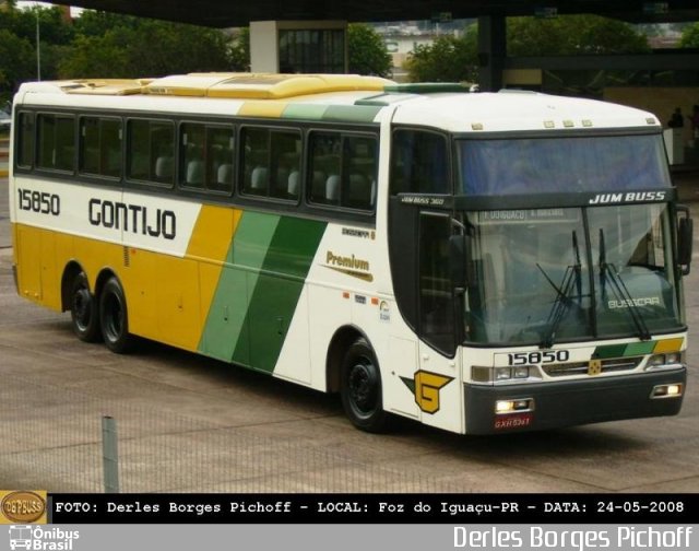 Empresa Gontijo de Transportes 15850 na cidade de Foz do Iguaçu, Paraná, Brasil, por Derles Borges Pichoff. Número da foto: #2088995.