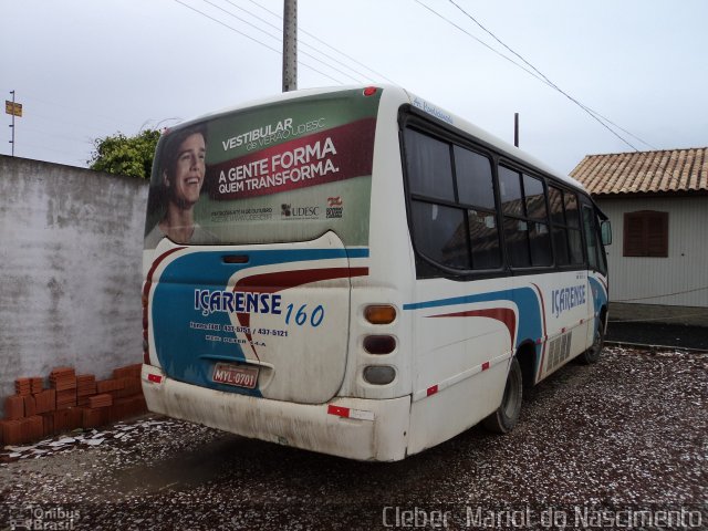 Expresso Coletivo Içarense 160 na cidade de Içara, Santa Catarina, Brasil, por Cleber  Mariot do Nascimento. Número da foto: #2088940.