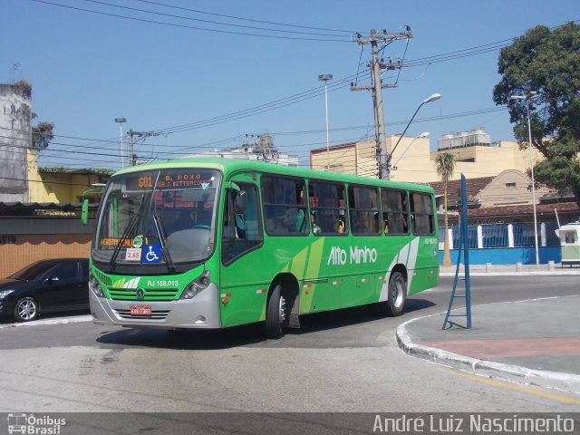 Transportes e Turismo Alto Minho RJ 168.013 na cidade de Nilópolis, Rio de Janeiro, Brasil, por André Luiz Nascimento. Número da foto: #2088032.