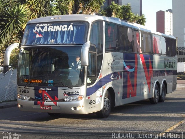 Expresso Maringá 4905 na cidade de Curitiba, Paraná, Brasil, por Roberto Teixeira. ID da foto: 2088694.