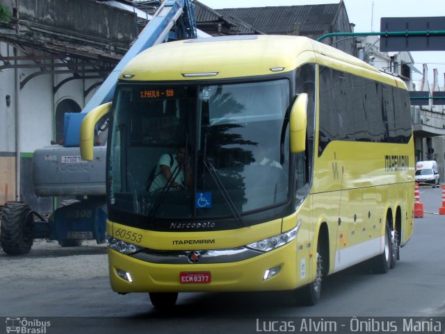 Viação Itapemirim 60553 na cidade de Rio de Janeiro, Rio de Janeiro, Brasil, por Lucas Alvim. Número da foto: #2143302.