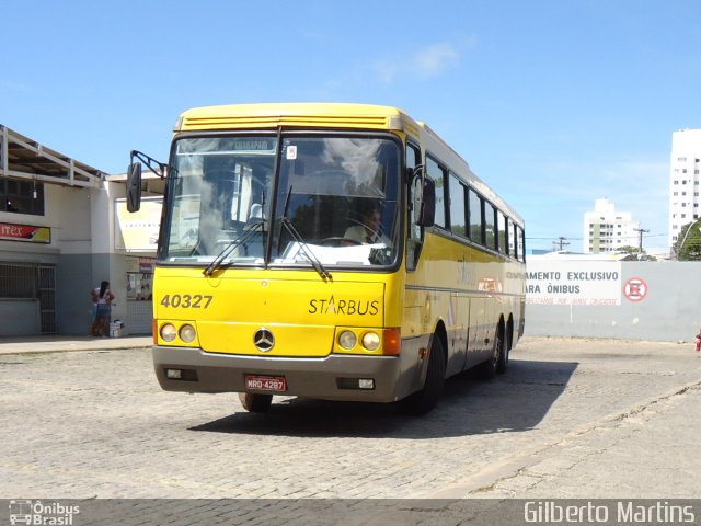 Viação Itapemirim 40327 na cidade de Guarapari, Espírito Santo, Brasil, por Gilberto Martins. ID da foto: 2145054.