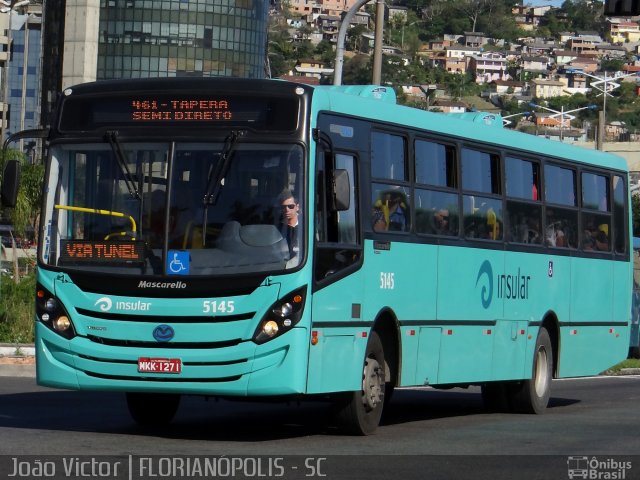 Insular Transportes Coletivos 5145 na cidade de Florianópolis, Santa Catarina, Brasil, por João Victor. ID da foto: 2145908.