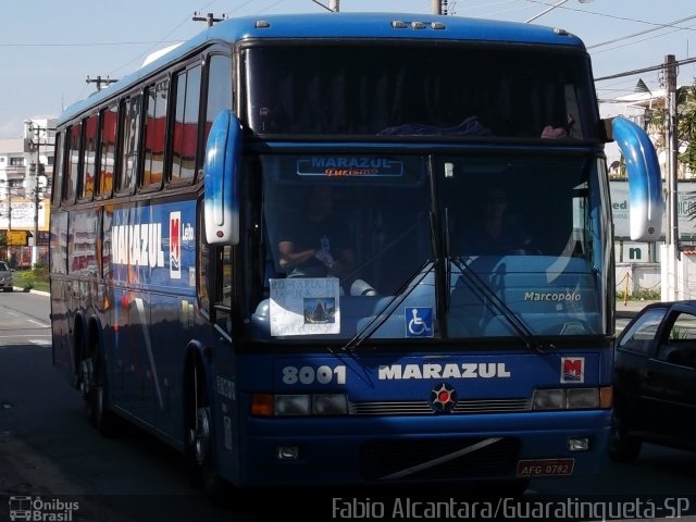Marazul Turismo 8001 na cidade de Guaratinguetá, São Paulo, Brasil, por Fabio Alcantara. Número da foto: #2144261.