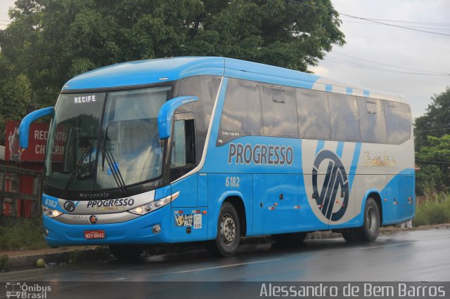 Auto Viação Progresso 6182 na cidade de João Pessoa, Paraíba, Brasil, por Alessandro de Bem Barros. ID da foto: 2090535.