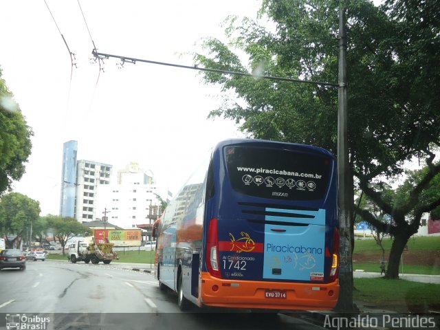 Viação Piracicabana 1742 na cidade de São Bernardo do Campo, São Paulo, Brasil, por Agnaldo Penides. Número da foto: #2089464.