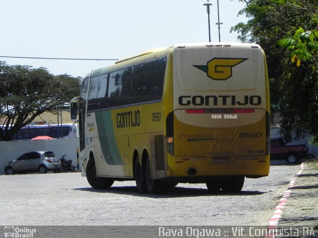 Empresa Gontijo de Transportes 11550 na cidade de Vitória da Conquista, Bahia, Brasil, por Rava Ogawa. ID da foto: 2090922.